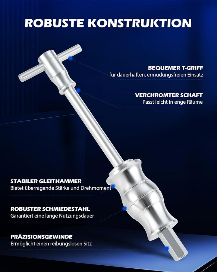 Orion Motor Tech 16 TLG Innenlager Abzieher Grundloch Lagerabzieher Werkzeug mit Gleithammer Satz Ro