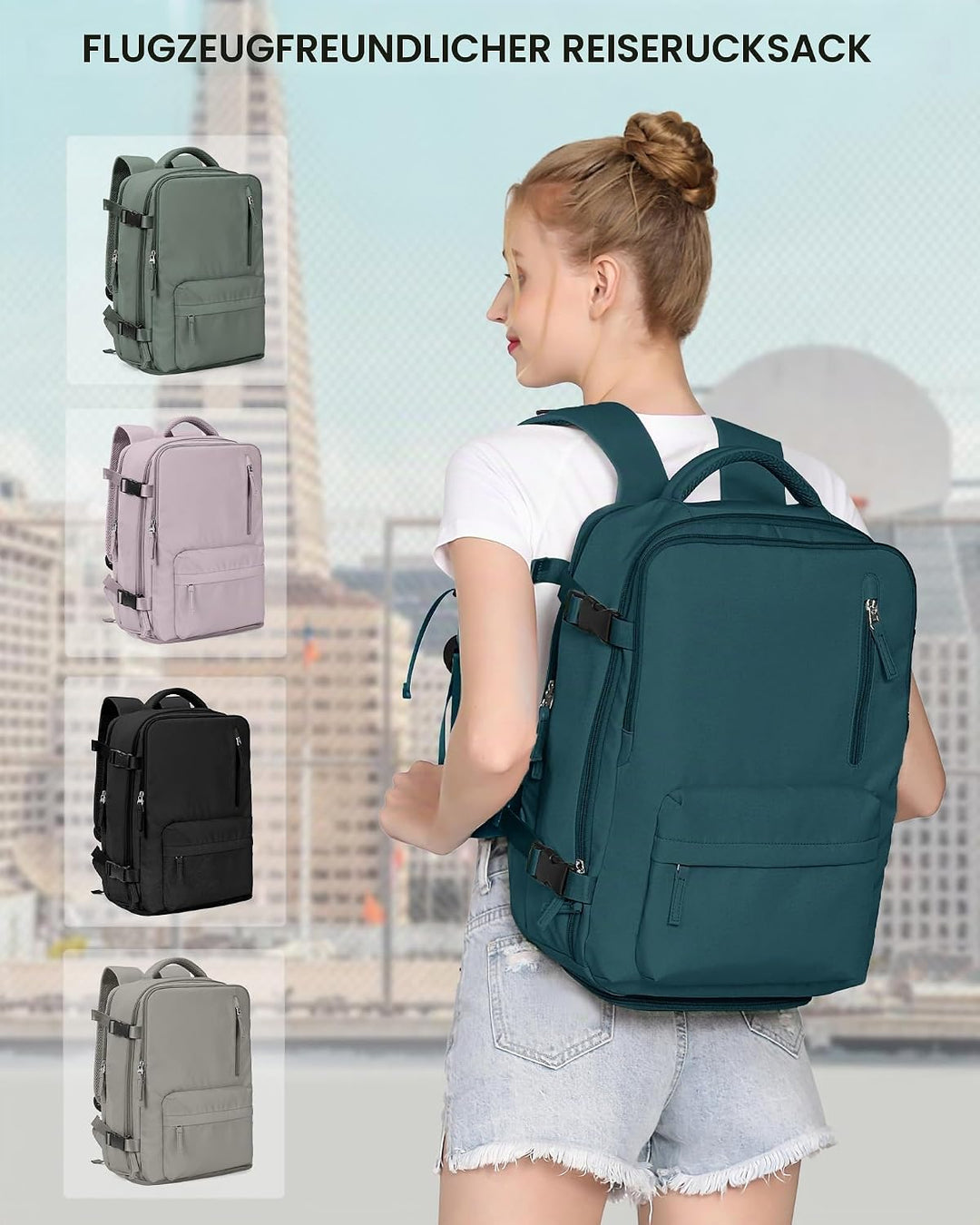 SZLX Vakuum Rucksack mit pumpe Ryanair Handgepäck 40x30x20 Damen Wizzair Handgepäck 40x30x20 Vakuum