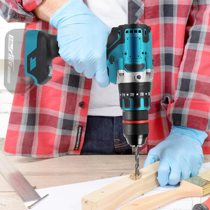Akku Bohrschrauber Kompatibel mit Makita 18V Lithium-Akku, 120Nm Bürstenloser Schlagbohrschrauber mi
