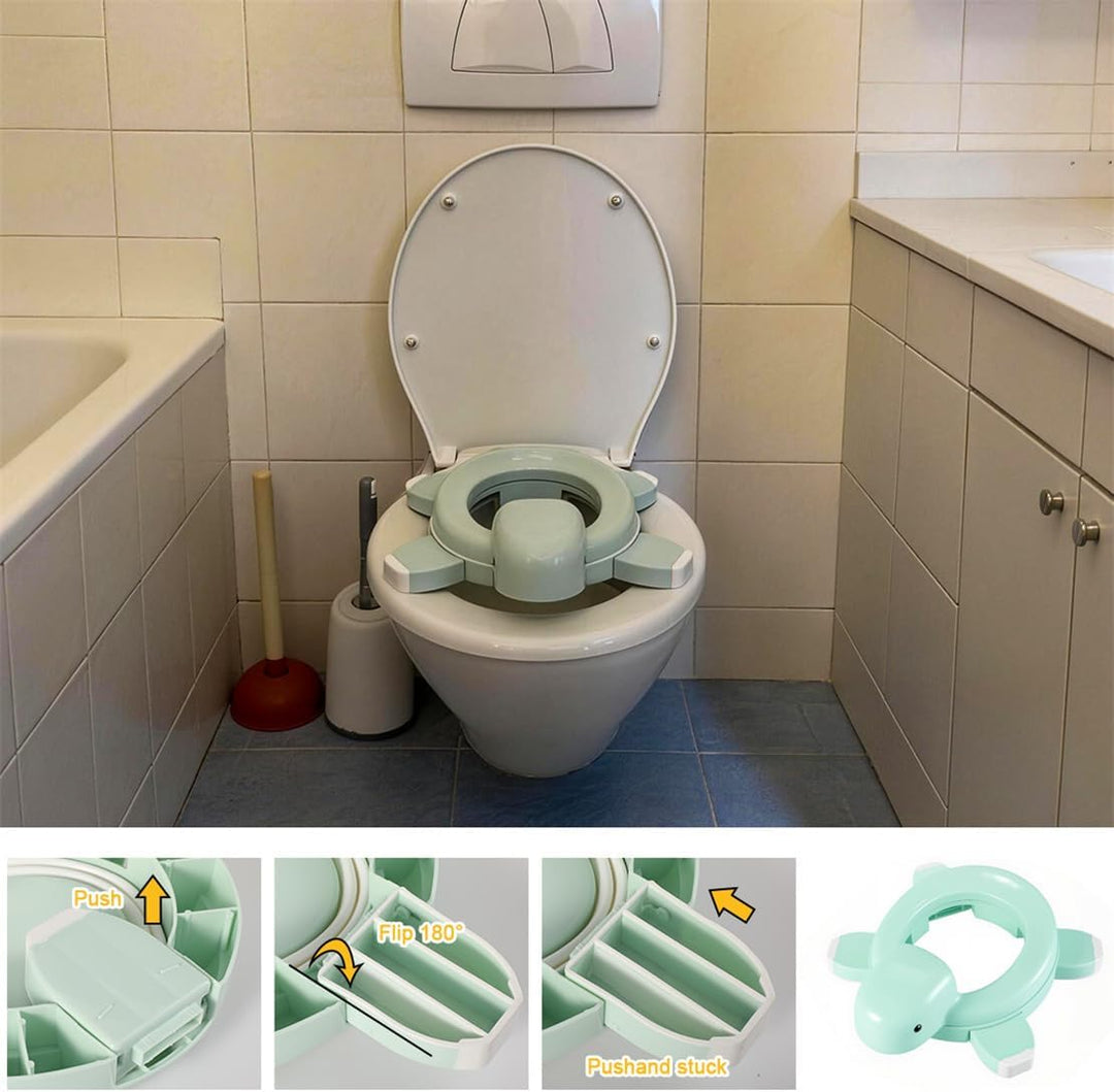 Toilettensitz Kinder Töpfchen Training Sitze Reisetöpfchen Faltbar mit Tragetasche und 20 Töpfchen E