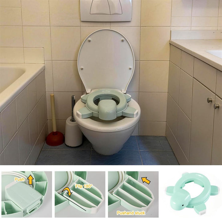 Toilettensitz Kinder Töpfchen Training Sitze Reisetöpfchen Faltbar mit Tragetasche und 20 Töpfchen E