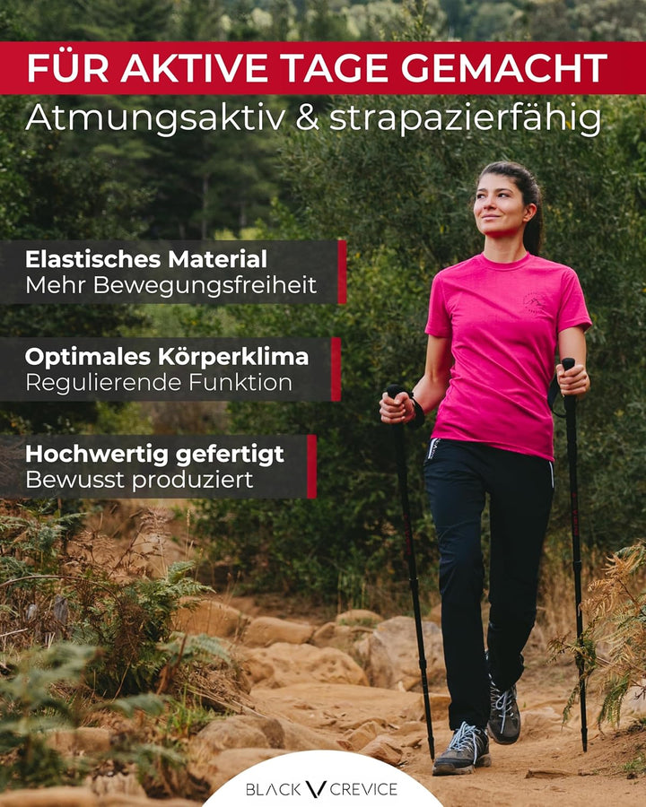Black Crevice Trekking-Shorts Damen I Wandershorts Damen kurz I Damen Outdoor-Shorts I wasserabweise