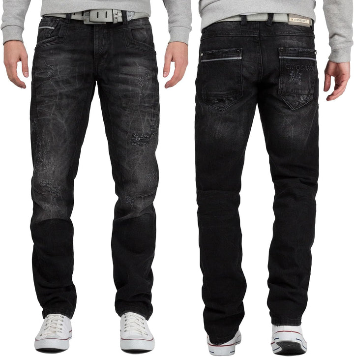 Cipo & Baxx Herren Destroyed Jeans bans 28W / 30L Schwarz - 21, 28W / 30L Schwarz - 21