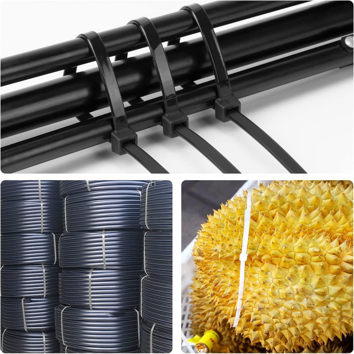 Armpow 450mm x 9mm Kabelbinder Set - 100 Stück, Braun, Breit, 80KG Zugfestigkeit, UV-Beständig, Lang