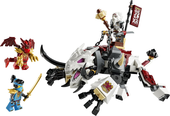 LEGO NINJAGO Zilvar auf seinem Drachentier Grimtak - Ninja Spielzeug mit Actionfigur, 3 Minifiguren