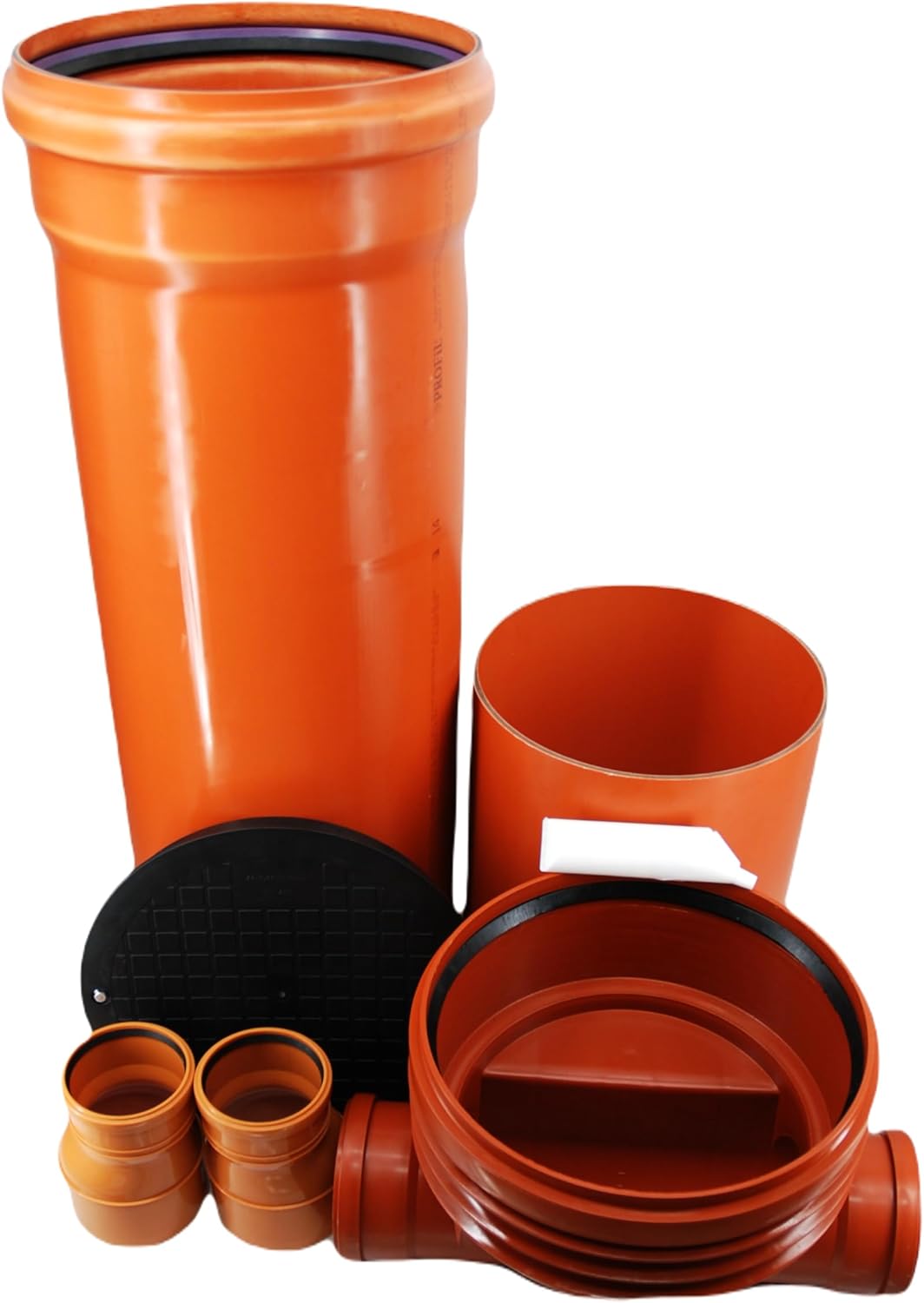 Megaa store KG Kontrollschacht DN 400/2 x Anschlüsse 160-125-110 Höhe 0,5m bis 2m Revisionsschacht A