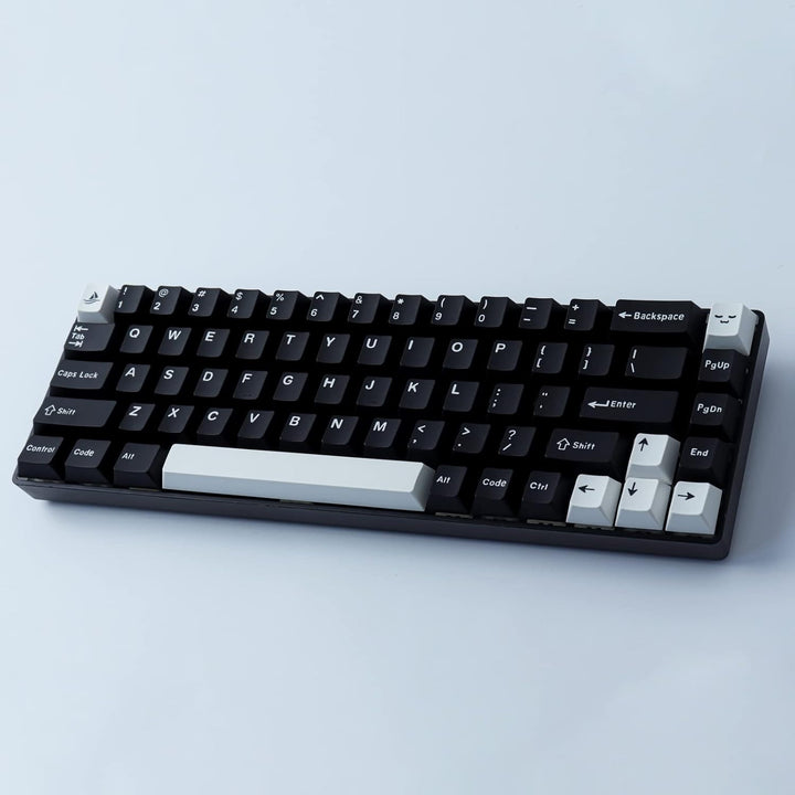 Hyekic Keycaps 173 Tasten Schwarze und Weisse Tastenkappen Double-Shot ABS Cherry Profil Custom Keyc