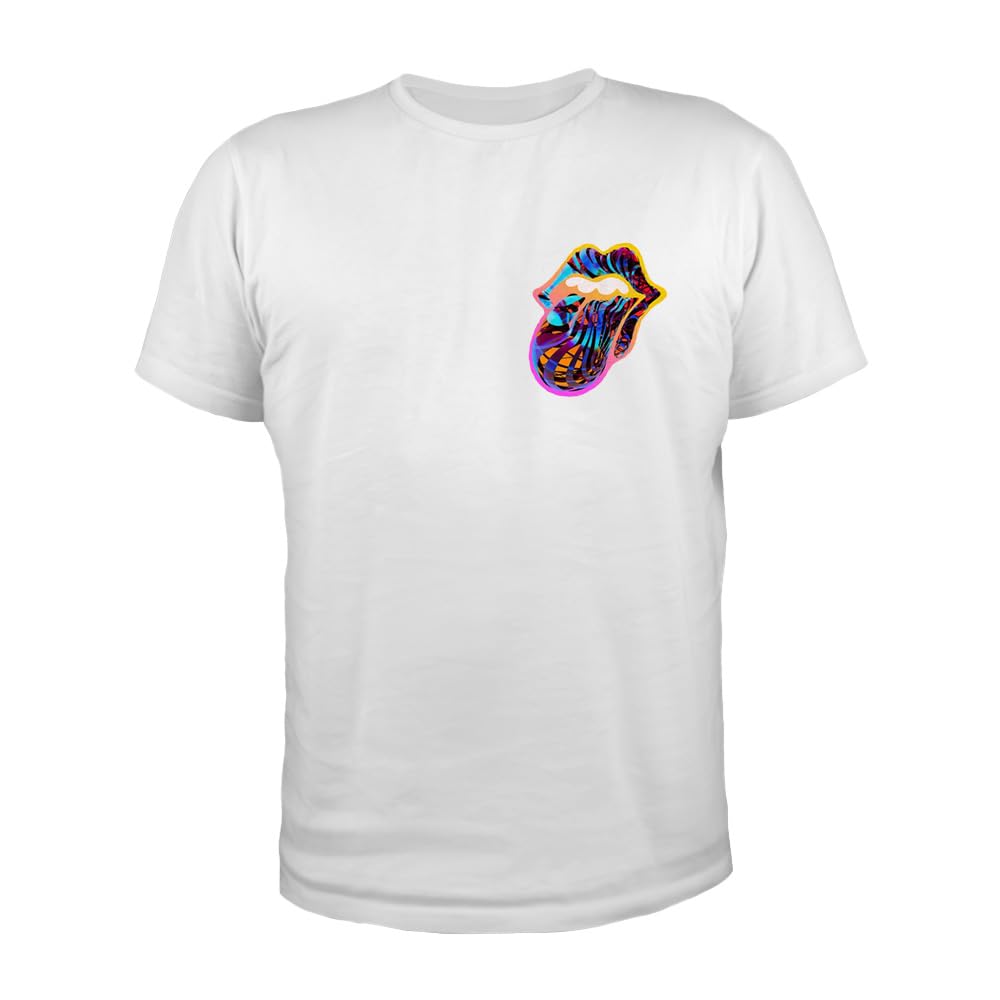 The Rolling Stones T-Shirt Sixty Gradient Text Logo offiziell Herren Weiss, weiss, M, RSTS181MW02