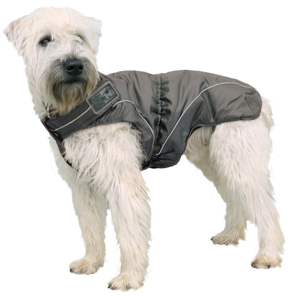DOGBITE Winterjacke FLEXIBLE SYSTEM Grau Mantel für Hunde 25cm