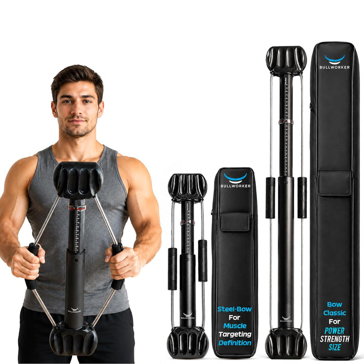 Bullworker Power Pack - Cross Training Portable Home Gym for Total Body Fitness (Bow Classic, Steel