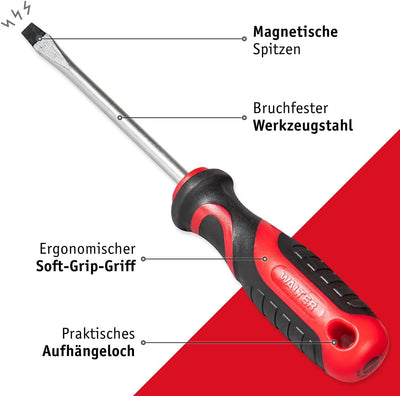 WALTER XXL Schraubendreher- und Bit Set 100-teilig, inkl. Präzisions- Winkelschraubendreher, Stecknü