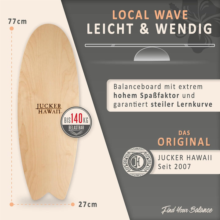 JUCKER HAWAII Balance Boards – Originale Balanceboards seit 2007 – Made in Germany aus 11 Schichten