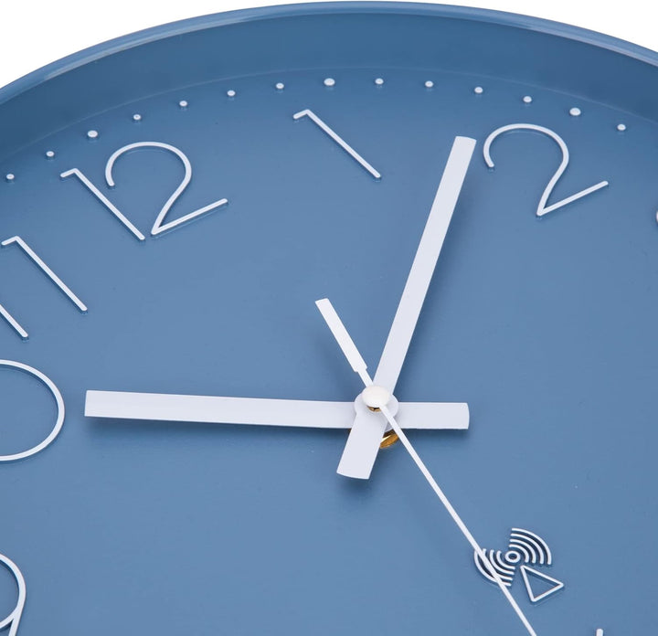 NESIFEE 30 cm, Moderne Funkuhr, funkgesteuerte Wanduhr, leise, kein Ticken, gut lesbar, batteriebetr