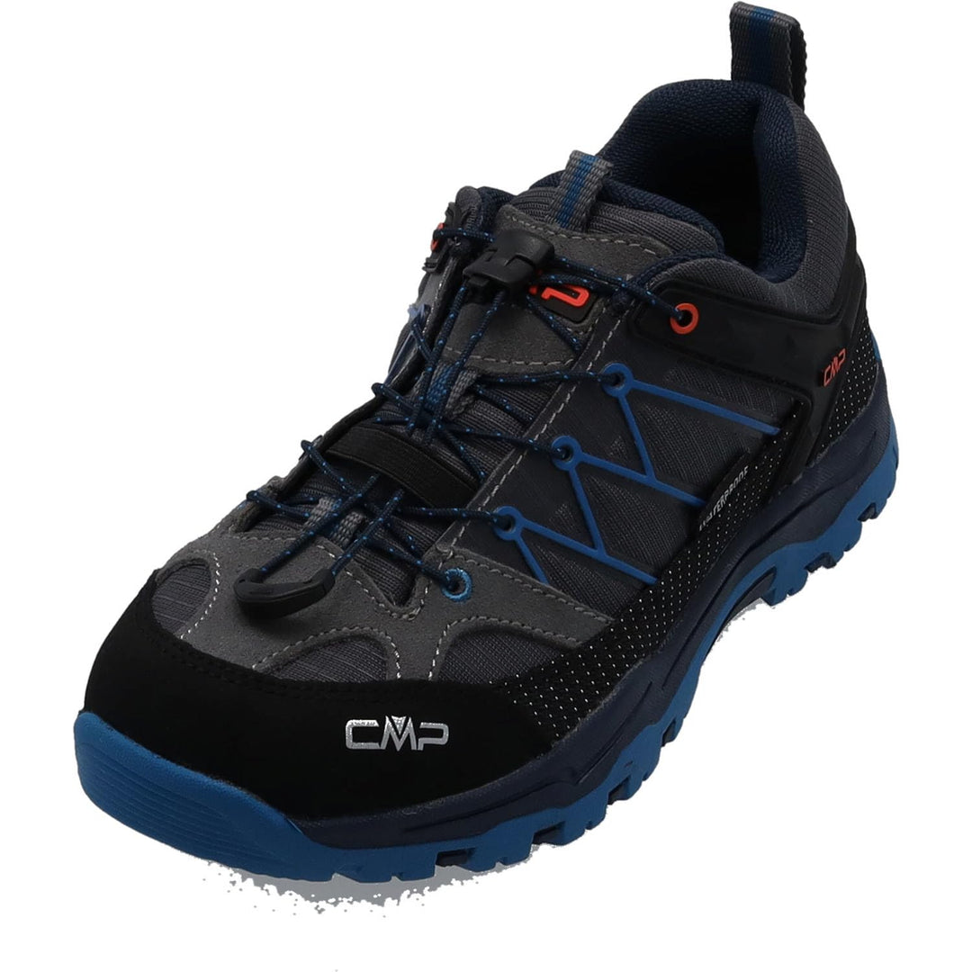 CMP Unisex Kinder Rigel Low Shoe Wp Trekking-& Wanderhalbschuhe 38 EU Grau Meeresblau Graffite Oltre