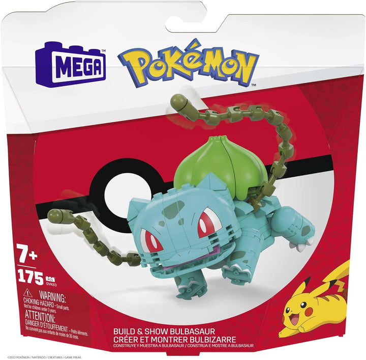 MEGA POKÉMON Bisasam - Bauset mit beweglicher Figur und Kampfeffekten, 175 Bausteine, inklusive Poké