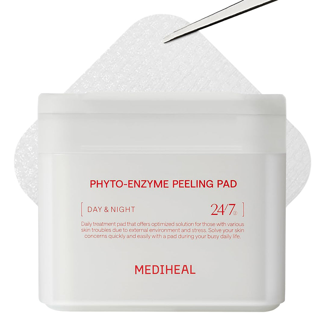 MEDIHEAL Phyto Enzym-Peeling-Pad – Vegane Gesichtserneuerung Gaze-Pads mit LHA & Papaya Enzym – Pore