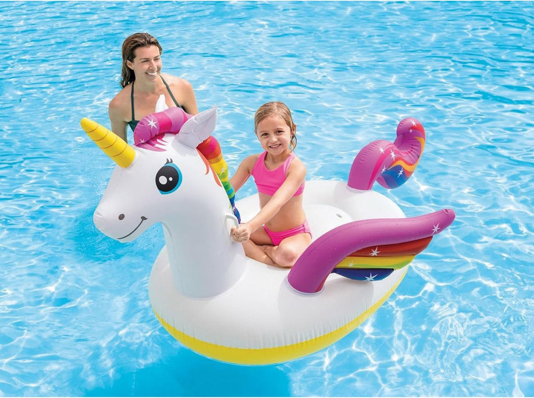 Intex Mega gelbe Ente, aufblasbare Insel Einhorn 89" x 68", Einhorn 89" x 68"
