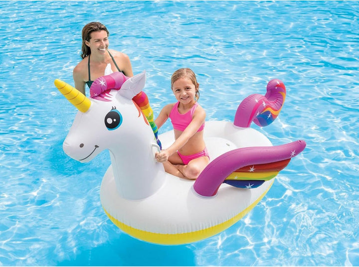 Intex Mega gelbe Ente, aufblasbare Insel Einhorn 89" x 68", Einhorn 89" x 68"