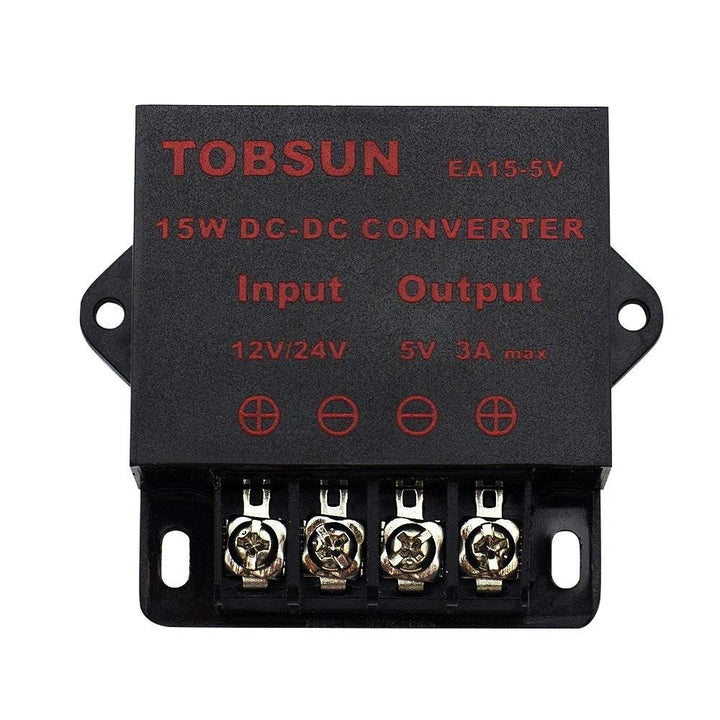 HOMELYLIFE DC 12V 24V auf 5V Spannungswandler 3A 15W Step Down Wandler Transformator Netzteil Regler
