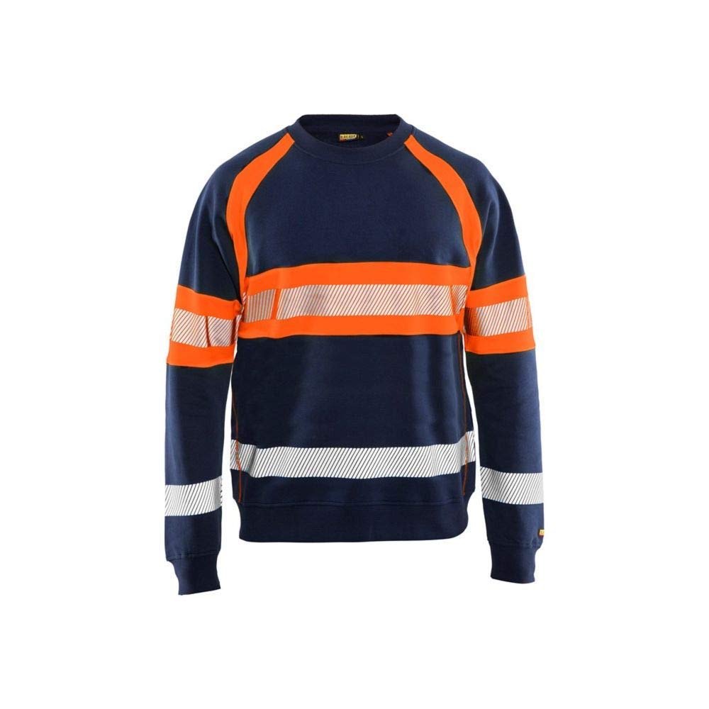 Blakläder Unisex Hi Vis Sweater Sweater High-Vis Grösse M in Marineblau/gelb L Marineblau/Orange, L