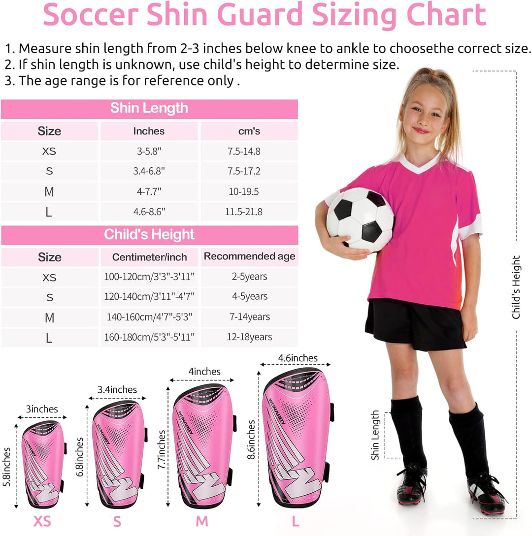 Schienbeinschoner Kinder Fussball Shin Pads - Fussball Ausstattung Mit Verstellbarem Klettverschluss