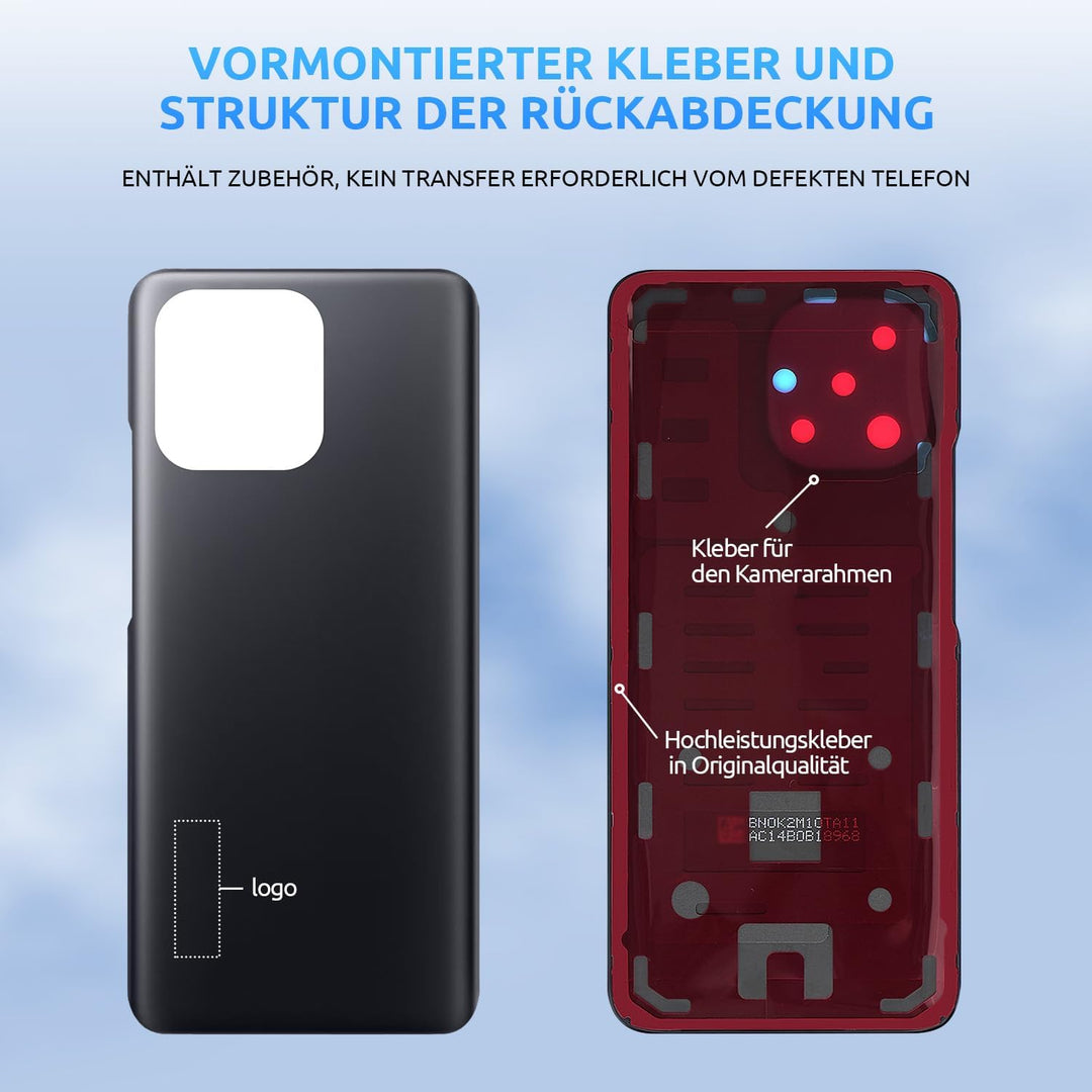 Eonpam Akkudeckel für Xiaomi Mi 11 Rückseite Glas Original Backcover Back Glas Ersatz mit Reparaturs