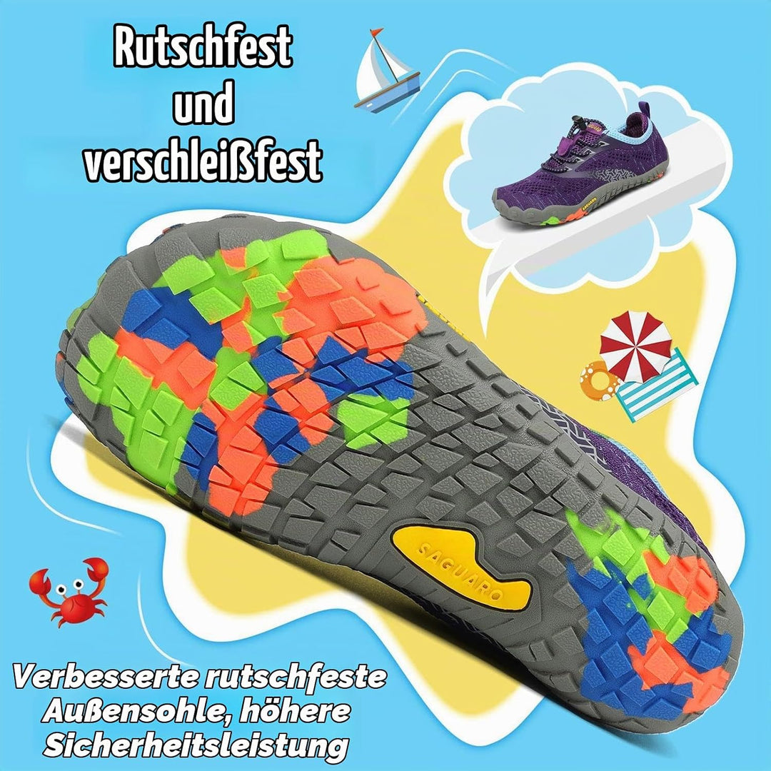 Saguaro Trailschuhe für Kinder, Mädchen, Sportschuhe, atmungsaktiv, rutschfest 32 EU Violett, 32 EU
