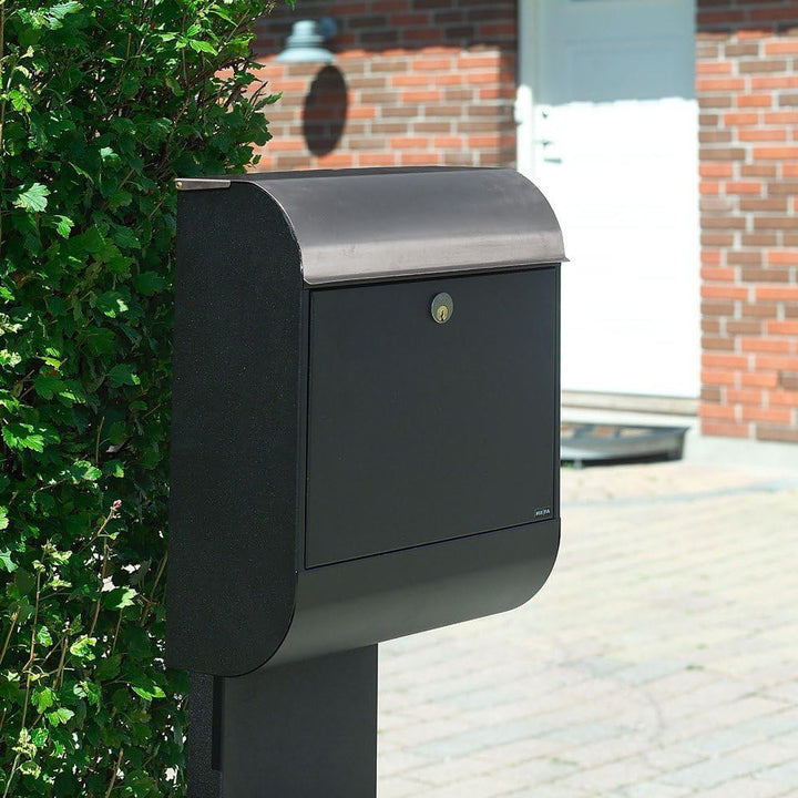 MEFA Briefkasten Pearl 872 (Farbe Verkehrsweiss, Einwurfklappe oben, Entnahme vorne, 450 x 352 x 160