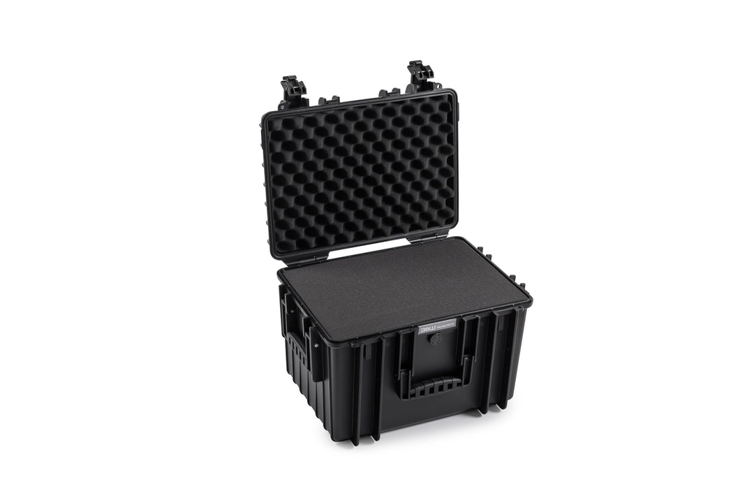 B&W Transportkoffer Outdoor - Typ 5500 Schwarz - mit Würfelschaum - wasserdicht nach IP67 Zertifizie