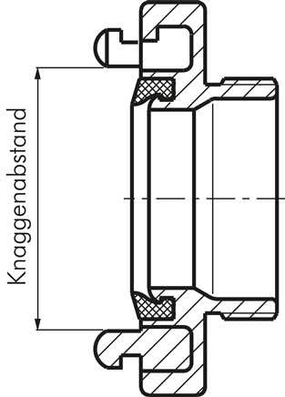 Storz-Kupplung G 1-1/4"(AG), 32, Aluminium (geschmiedet) Werkstoff:Aluminium (geschmiedet)