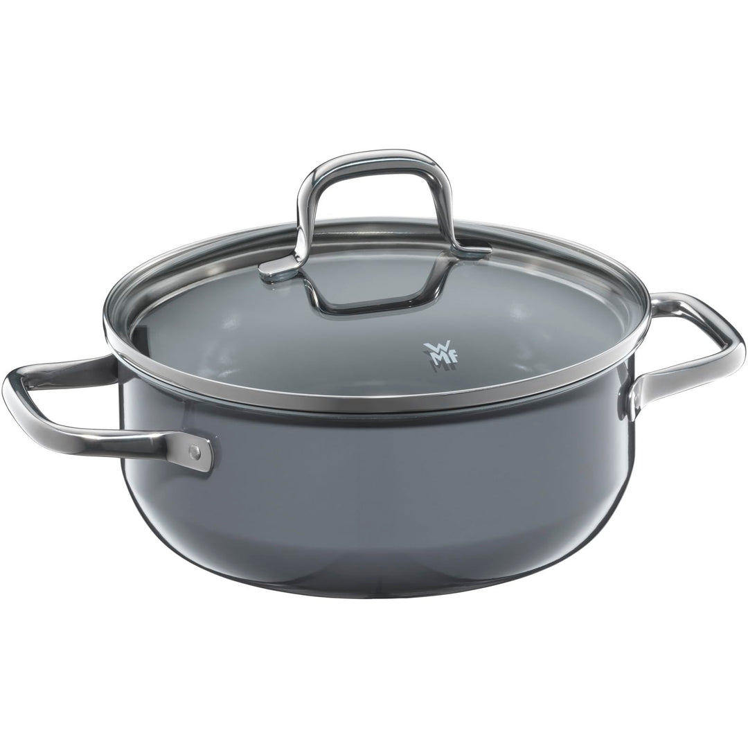 WMF Fusiontec Essential Kochtopf gross, 20 cm, Glasdeckel, Bratentopf Induktion, 2,4l, High-Tech Ker
