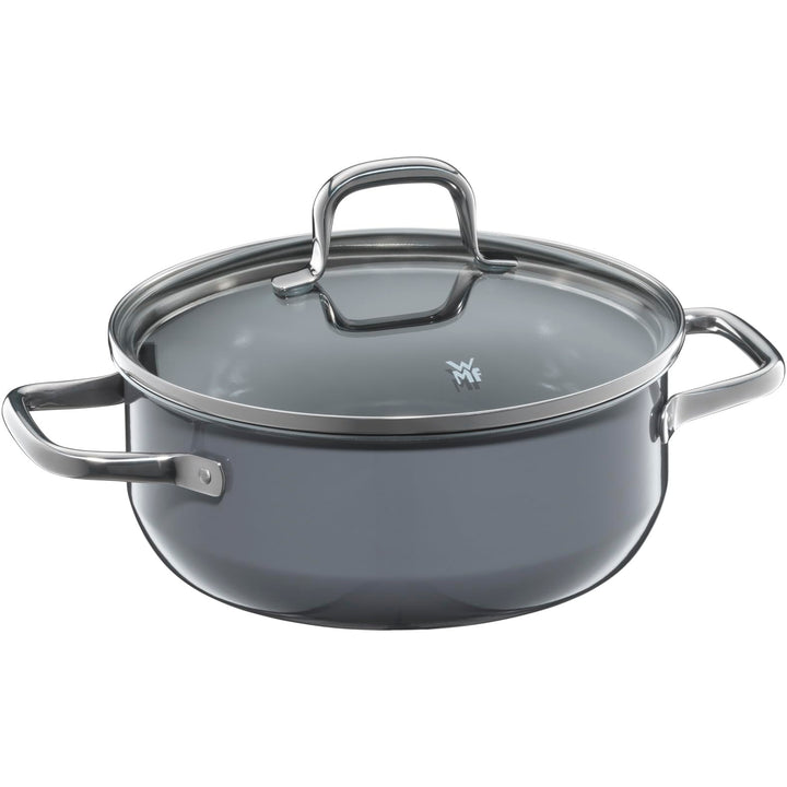 WMF Fusiontec Essential Kochtopf gross, 20 cm, Glasdeckel, Bratentopf Induktion, 2,4l, High-Tech Ker
