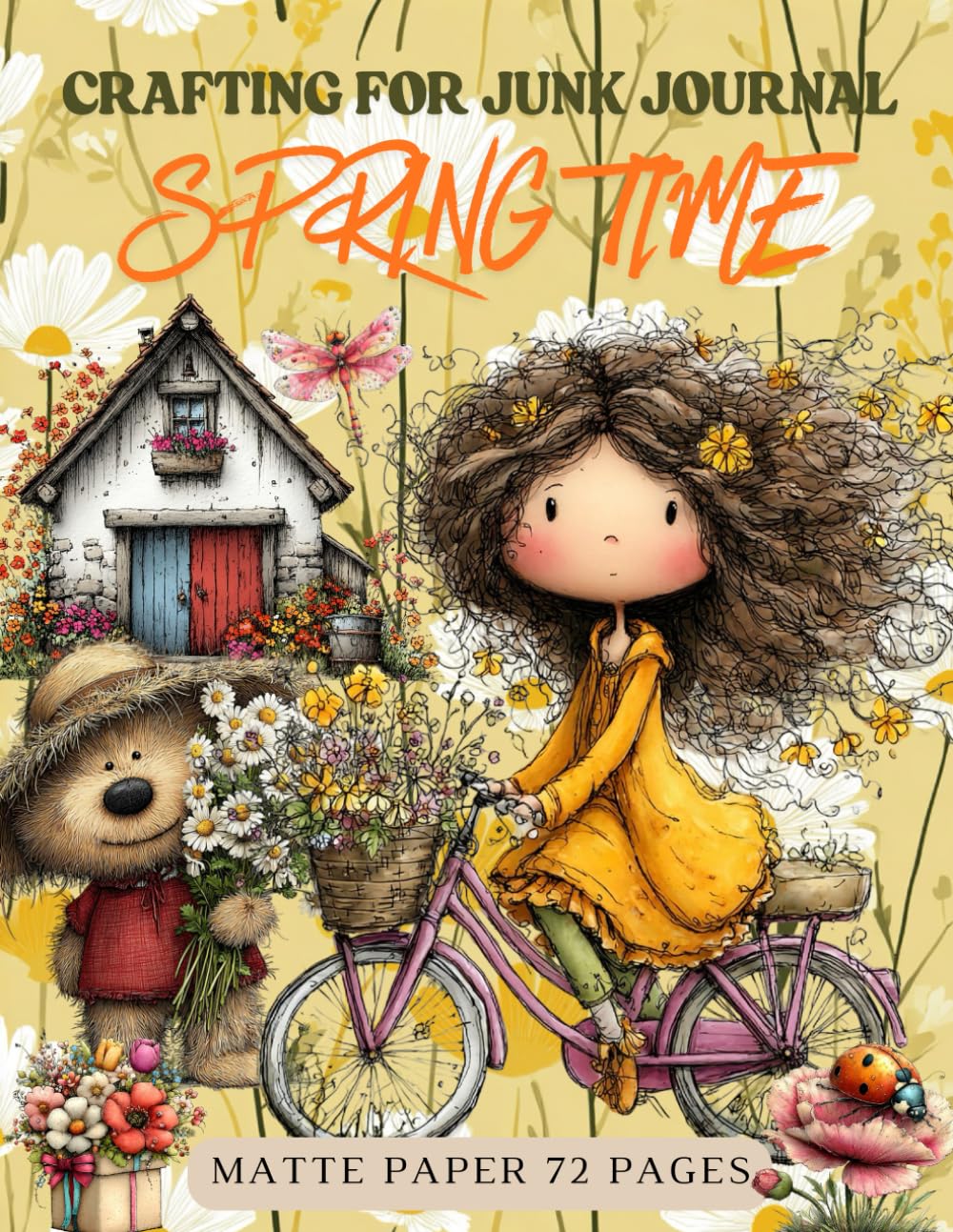 Crafting for Junk Journals Spring Time Ephemera Book: High Quality Images Of Peoples, For Paper Craf
