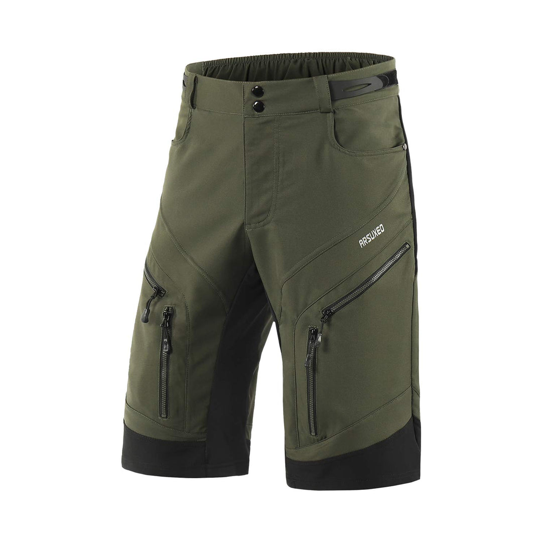 ARSUXEO Radhose Herren MTB Shorts Gepolstert Getrennte Unterhose Lose Fit Fahrradhose Wasserabweisen