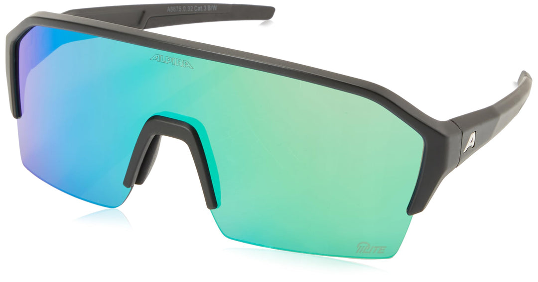 ALPINA RAM HR Q-LITE V - Verspiegelte, Kontrastverstärkende &amp; Beschlagfreie Sport- &amp; Fahrradbrille M