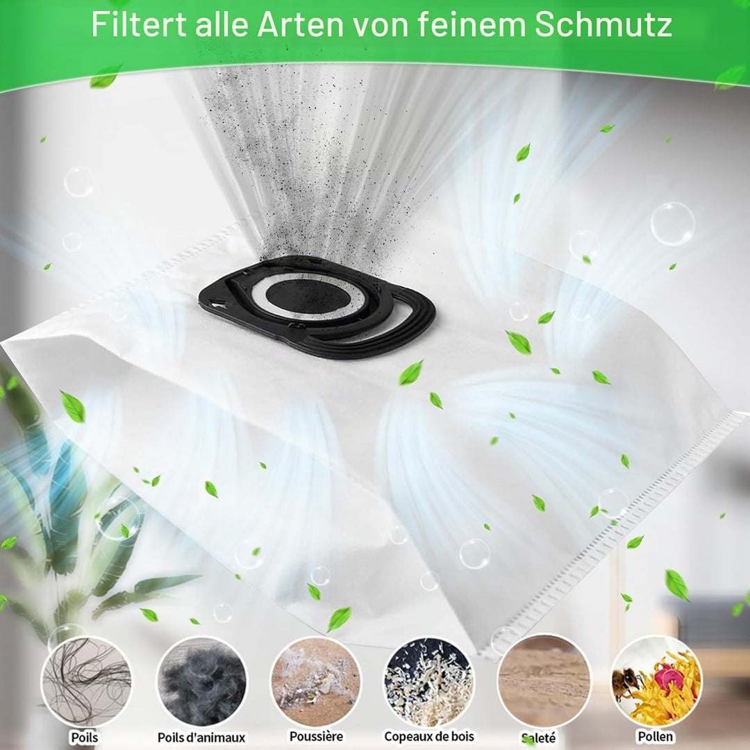 10 Staubsaugerbeutel für Rowenta Compact Power RO31 RO77 RO64 RO74 RO39, XXL Power RO3143, Hygiene+