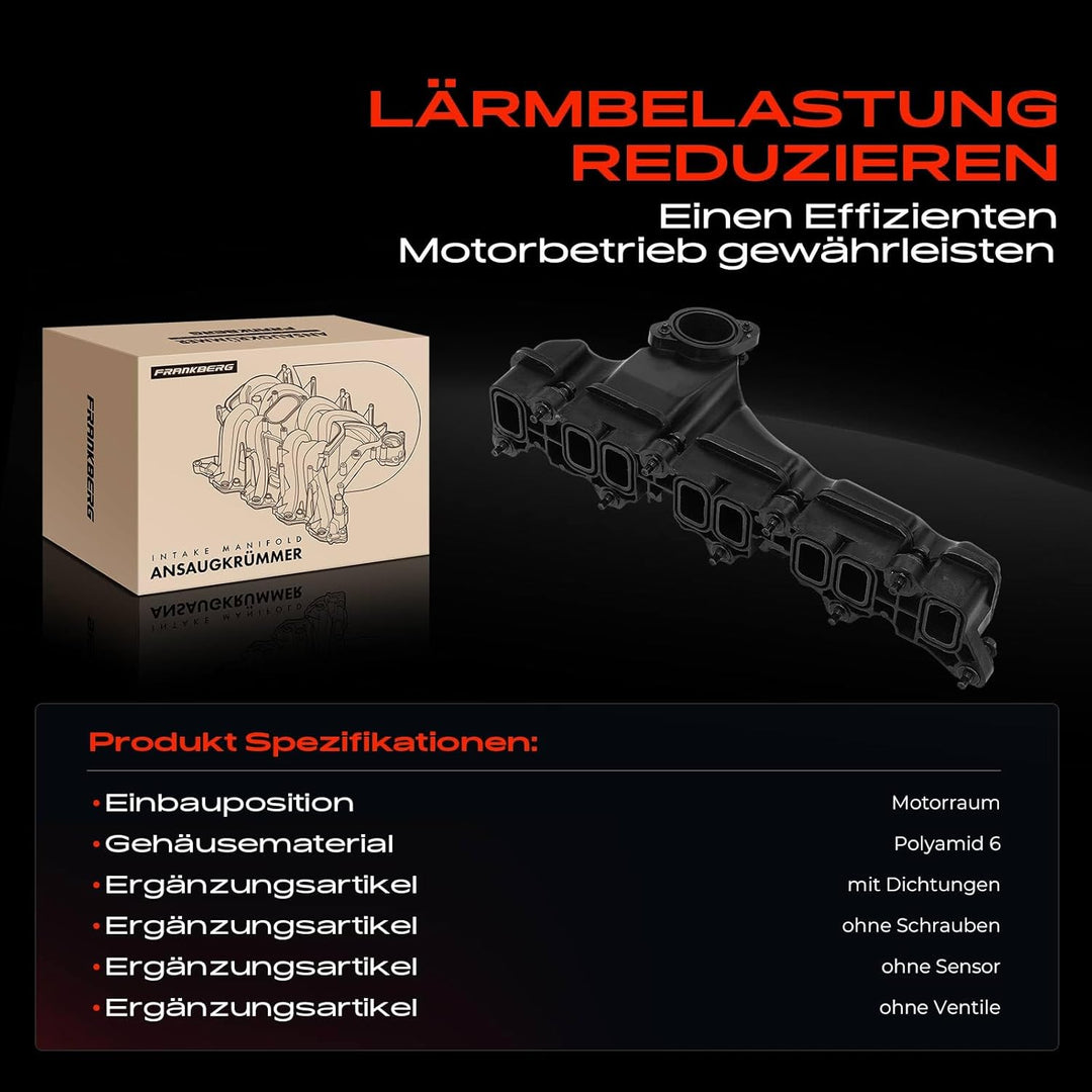 Frankberg 1x Ansaugkrümmer Kompatibel mit Transit Bus 2.4L Diesel 2006-2014 Transit Kasten 2.4L Dies