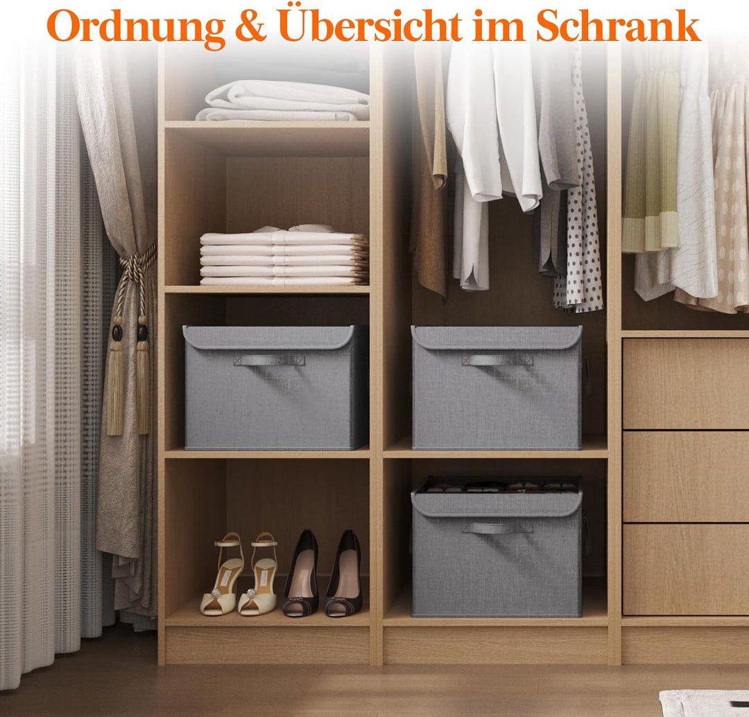 Lifewit Schuh Organizer 2er Set für 16-32 Paar, Grosser Schuhkarton für den Kleiderschrank mit Unter