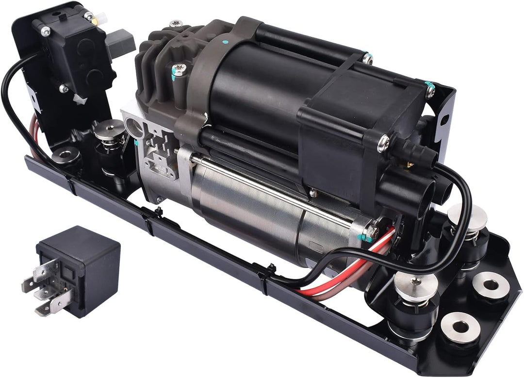 Luftfederungs Kompressorpumpe mit Halterung Ventilblock &amp; Relais, kompatibel mit 5er Gran Turismo F0