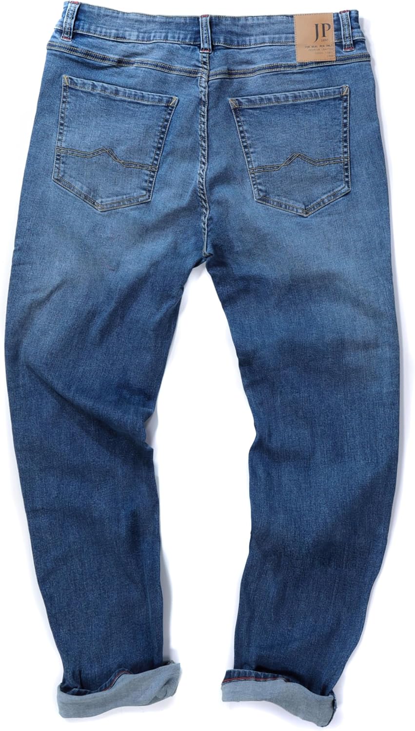 JP 1880 Herren Jeans Jeans, Flexnamic®, Denim, Straight Fit, Bis Gr. 70/35 32W / 33L Blue Denim, 32W