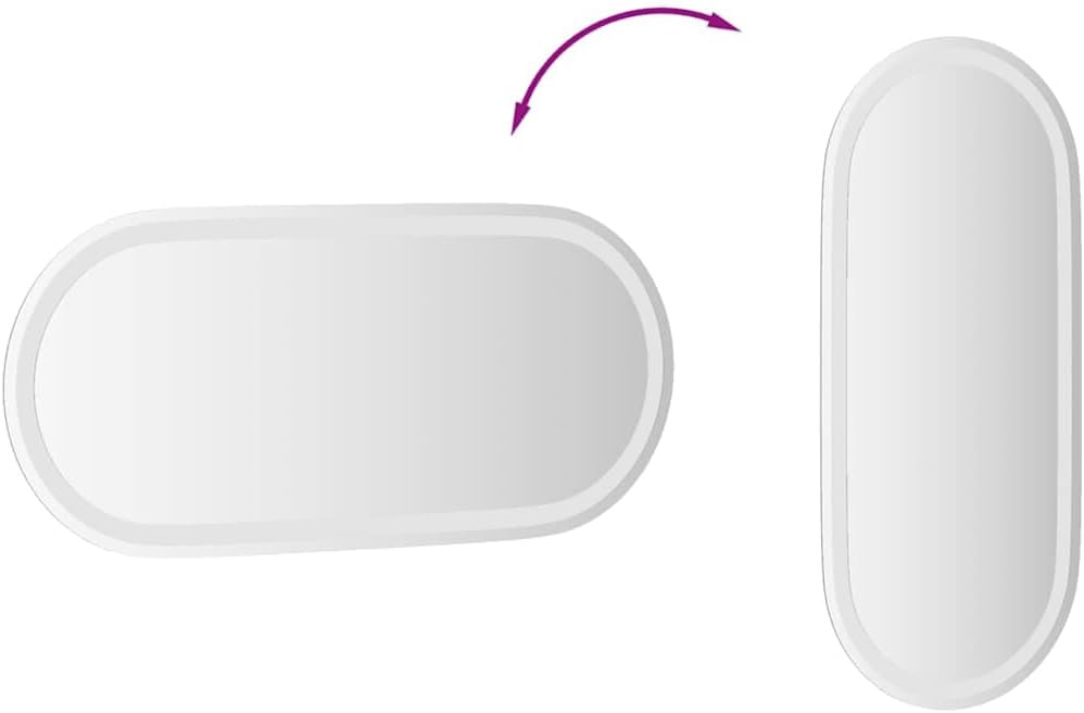 vidaXL LED Badspiegel, Spiegel für Badezimmer, Badezimmerspiegel Wandmontage mit 1 Haken, Wandspiege