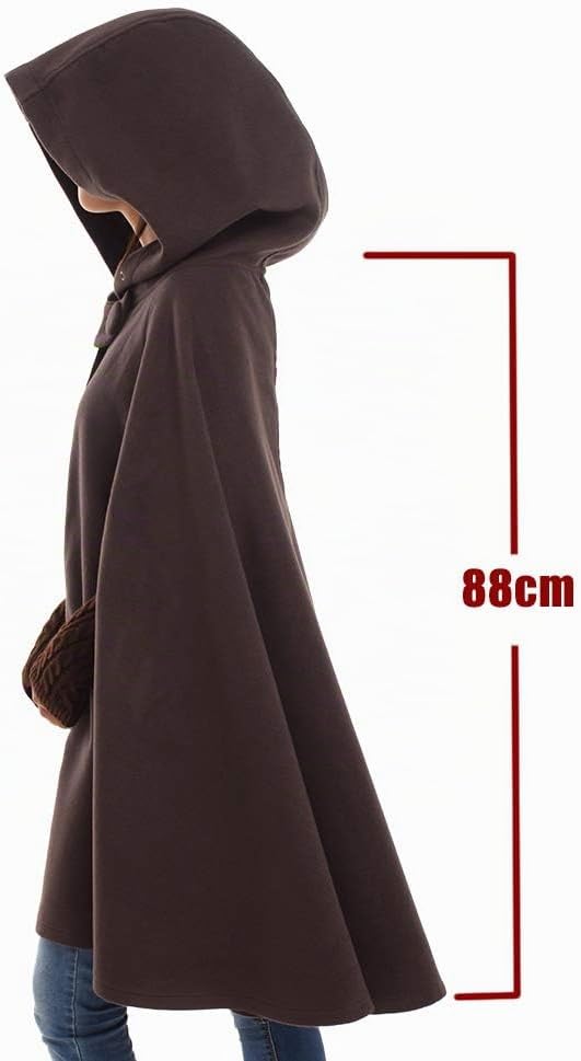 GRACEART Mittelalterliche Unisex Vampir Umhang Gothic Cosplay Kostüm, Robe mit Kapuze Cape Mantel Um