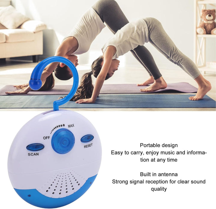 Tragbares Dusch Radio, Tragbare FM-Radio-Lautsprecher, Wasserdichtes Design, Lange Akkulaufzeit, Ein