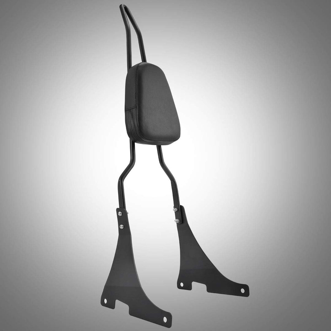 KATUR Motorrad Schwarz Hinten Beifahrer Abnehmbare Sissy Bar Rückenlehne Fahrer Fahrerhalterung Sitz
