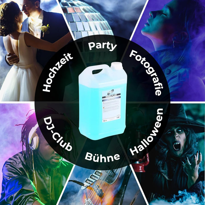 ETEC Professional Nebelfluid 20 Liter Medium Standard Nebel Rauch Fog Fluid 4x Medium 5 Liter, 4x Me