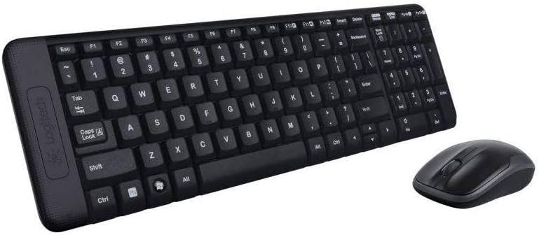 Logitech MK220 Kompaktes, Kabelloses Set mit Tastatur und Maus für Windows, Spanisches QWERTY-Layout