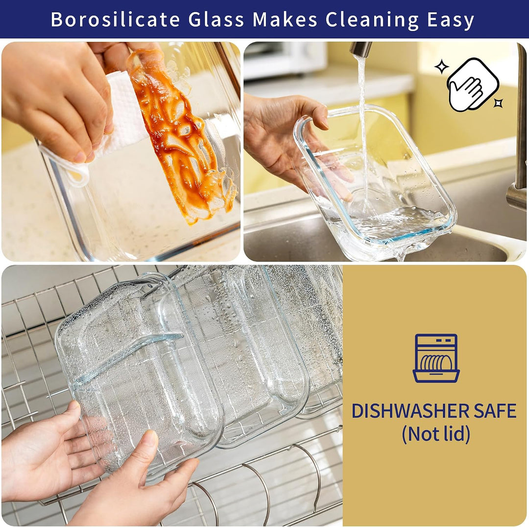 MFY 12 Stück Glasbehälter mit Deckel, Frischhaltedosen mit Deckel, Meal Prep Boxen Glas mit 12 Behäl
