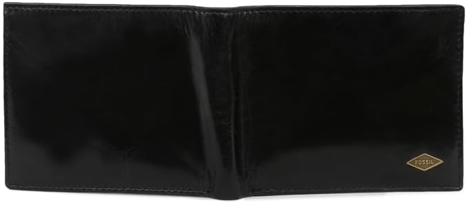 Fossil Herren Reisepasshülle Ryan aus Leder 12,4 cm L x 0,5 cm B x 8,9 cm H Schwarz, Schwarz