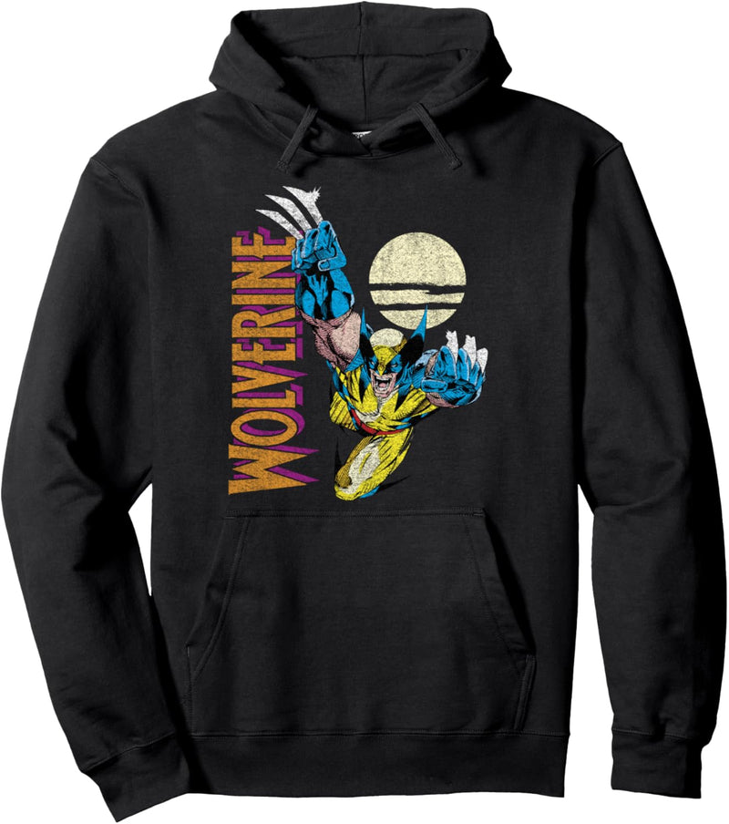 Marvel X-Men Wolverine Claws Out Action Shot Pullover Hoodie