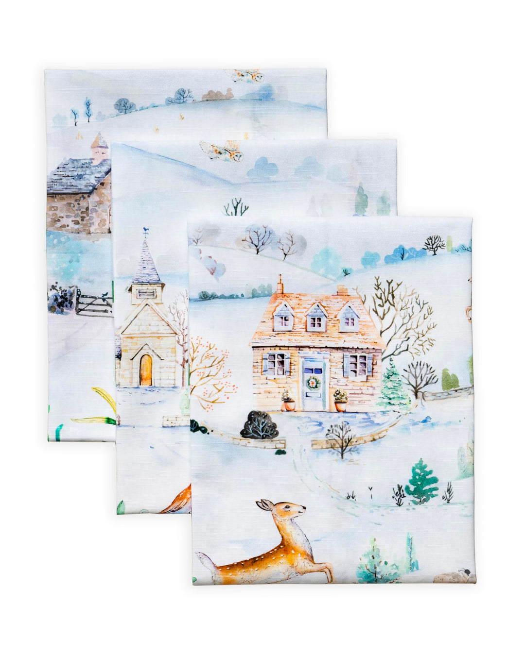 Maison d'Hermine Küchenhandtücher 3er-Set 100% Baumwolle 70 cm x 50 cm Wiederverwendbare Geschirrtüc